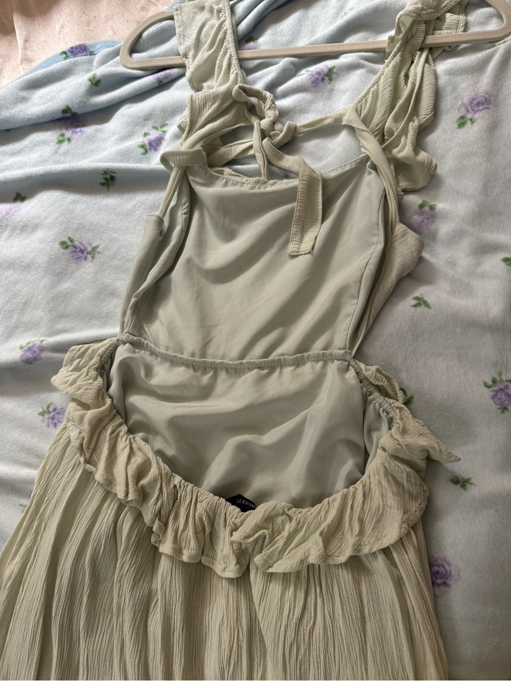 Light sage Ruffle Dress - Picture 2 of 2